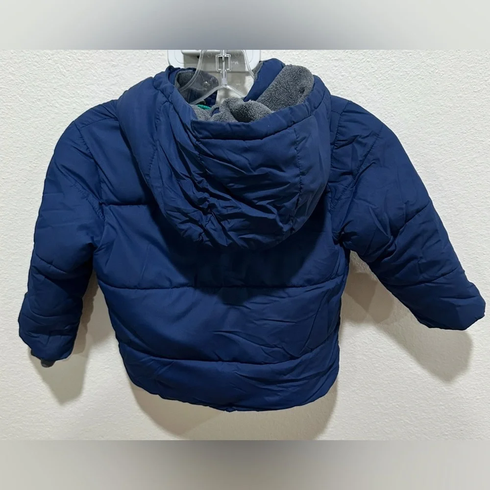 Mini‎ Boden Navy Hooded Puffer Jacket little kids 7-8